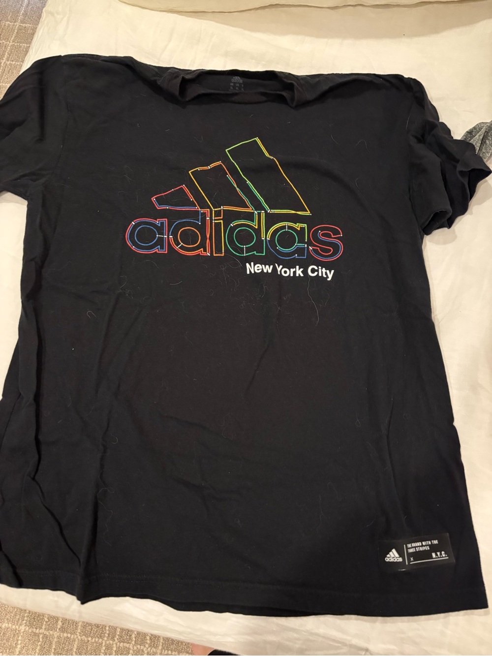 adidas Black Logo Crewneck T-Shirt
